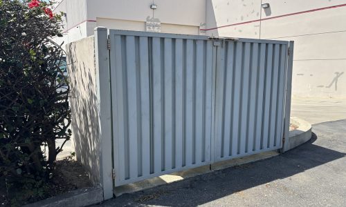 Chipped & Rusted Dumpster Gate