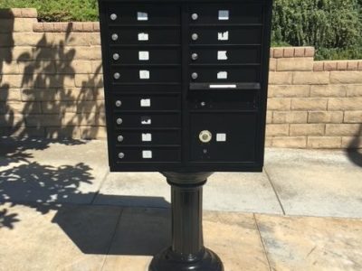 Front Side of a Black Painted HOA Community Mailbox in Moorpark, CA by CertaPro