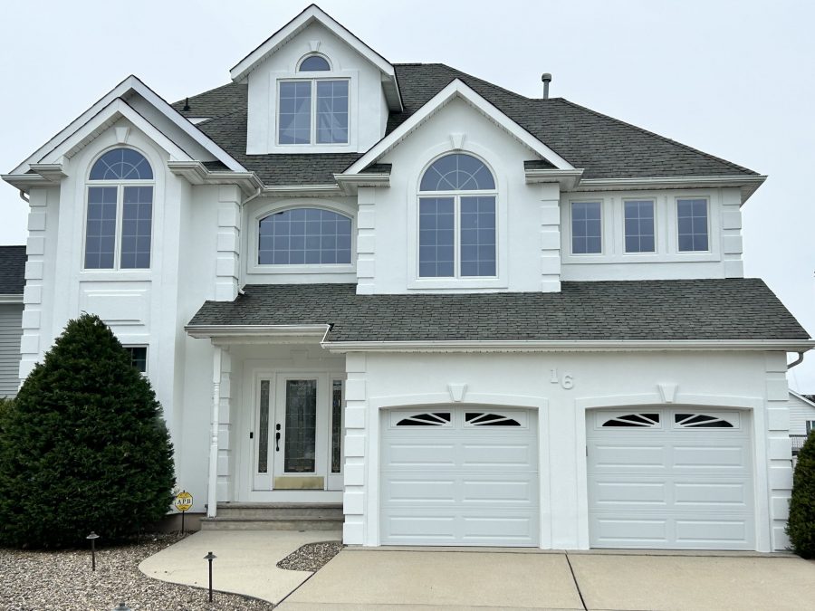 white stucco painting