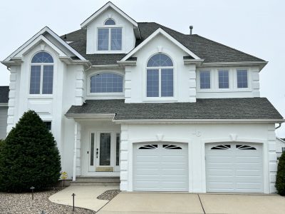 white stucco painting