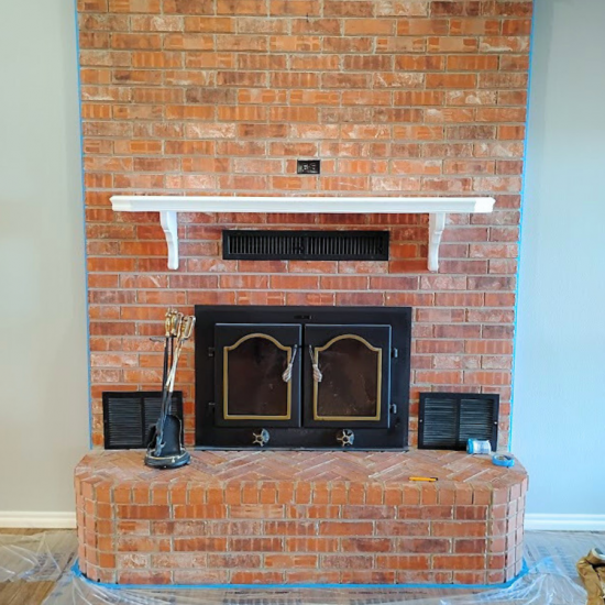 Brick Staining Before