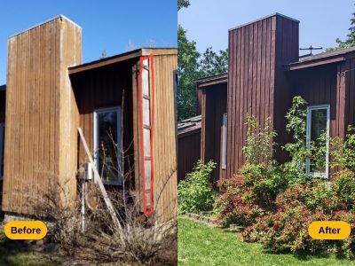 Saint Paul Exterior Before and After fireplace structure