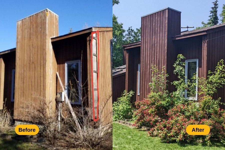 Saint Paul Exterior Before and After fireplace structure