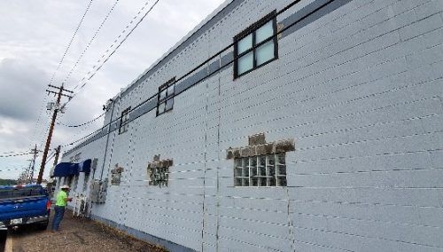 Exterior Warehouse Painting Before