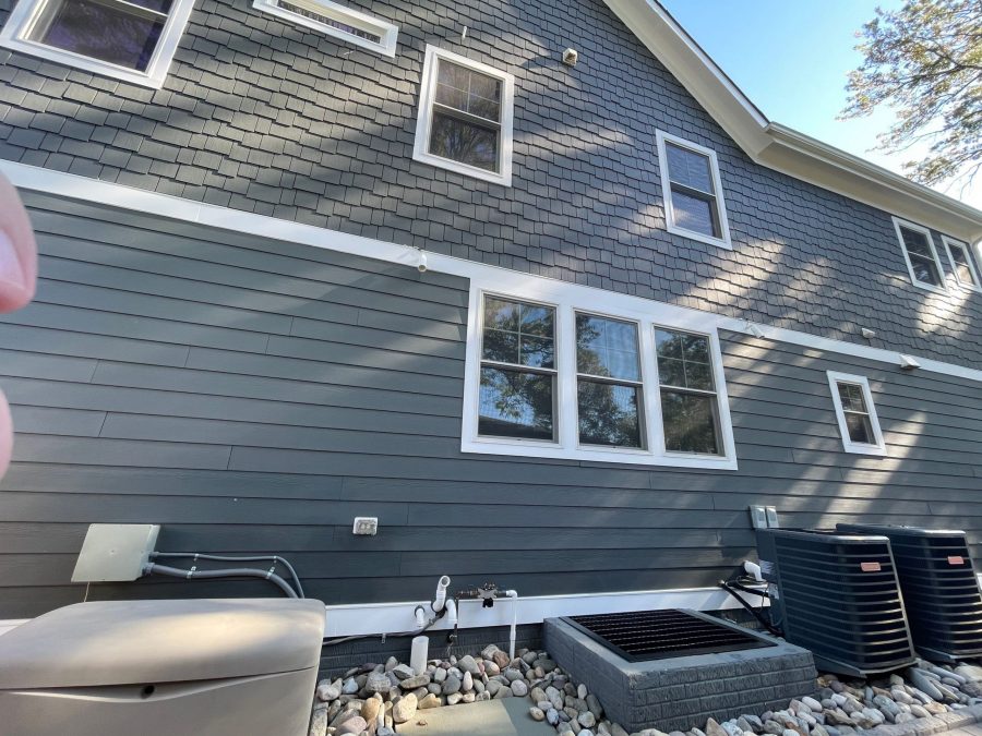 Close up of the side paneling painted slate gray Preview Image 3