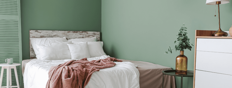 green bedroom in manhattan