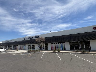 painted shopping plaza
