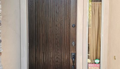 stained front door