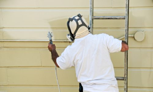 painting with spray gun