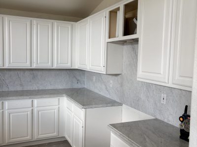 white painted kitchen cabinets