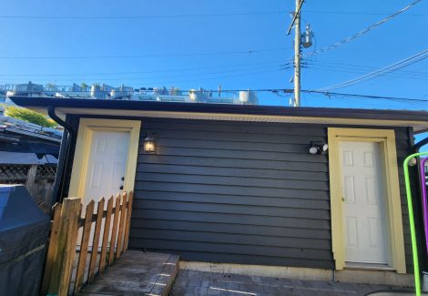 East Vancouver Exterior House Painting Blue