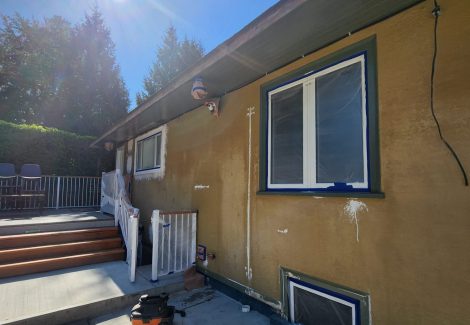 Before House Painting Side of Home