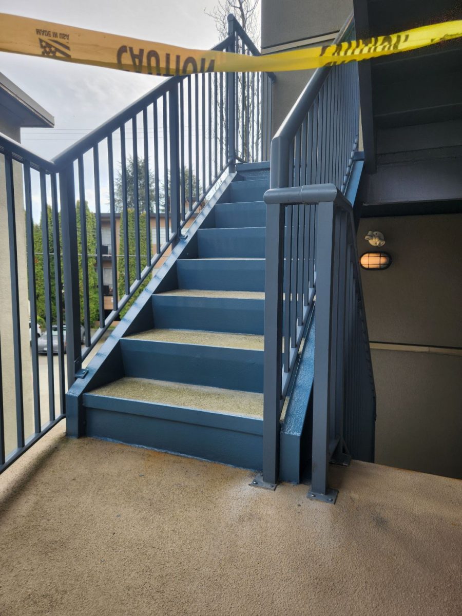 Blue Exterior Commercial Stairs Preview Image 1