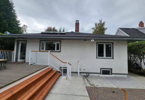 Back of Home White Exterior House Painting