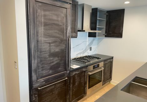 During Professional Cabinet Painting