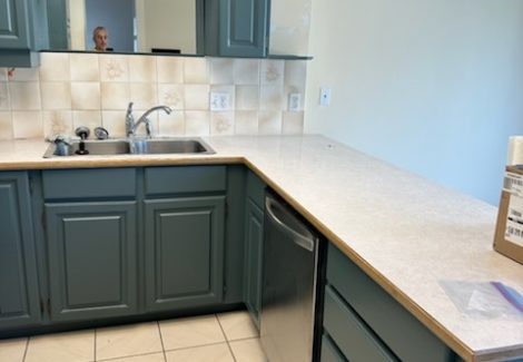 Blue Kitchen Cabinet Painting Professionals Vancouver, BC