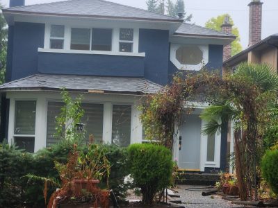Dunbar, BC Blue Exterior House Painting