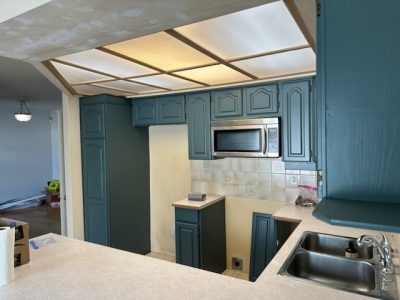 Blue Kitchen Cabinet Painting