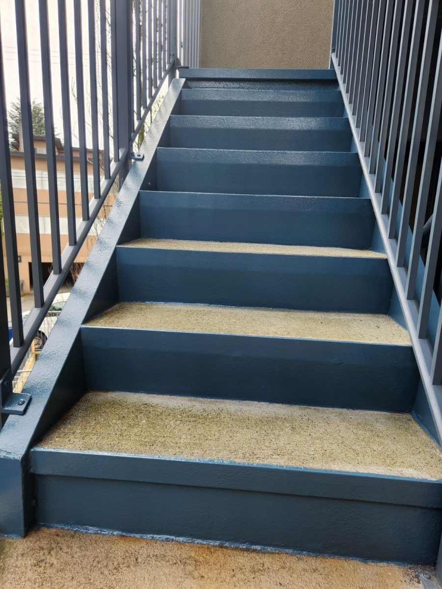 Vancouver, BC Exterior Commercial Stairs Painting Preview Image 2
