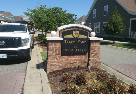 Town Park on Briarfield Sign