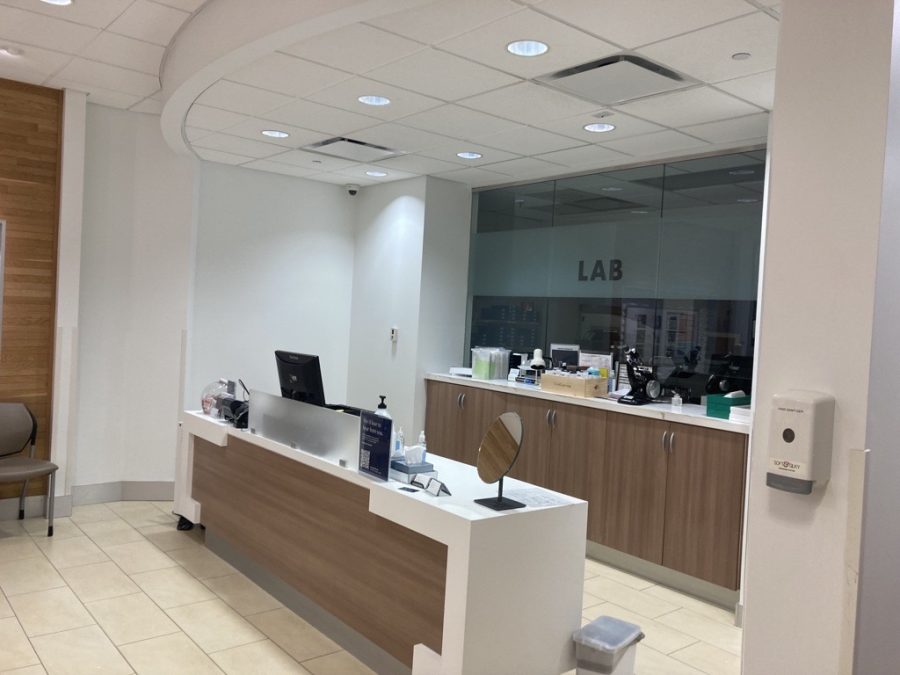 Front desk repainted white Preview Image 3