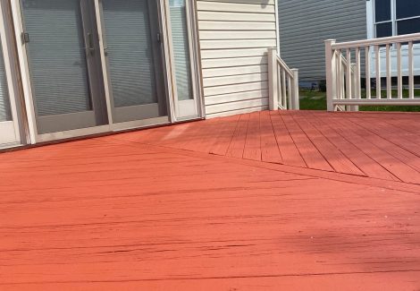 Deck repainted back to its original red color