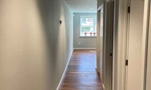 Hallway Repainted Light Gray