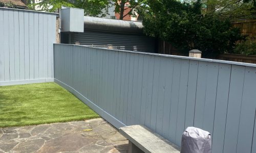 Repainted Backyard Fence