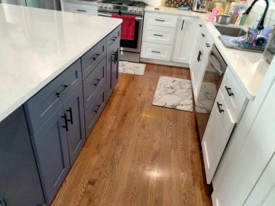 Kitchen Cabinet Painted navy blue