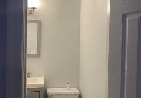 home bathroom with painted walls
