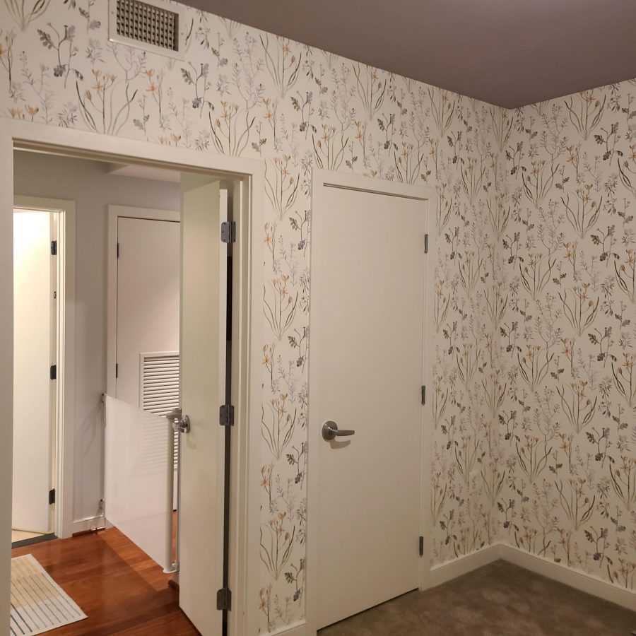 Nursery Room Wallpaper Installation