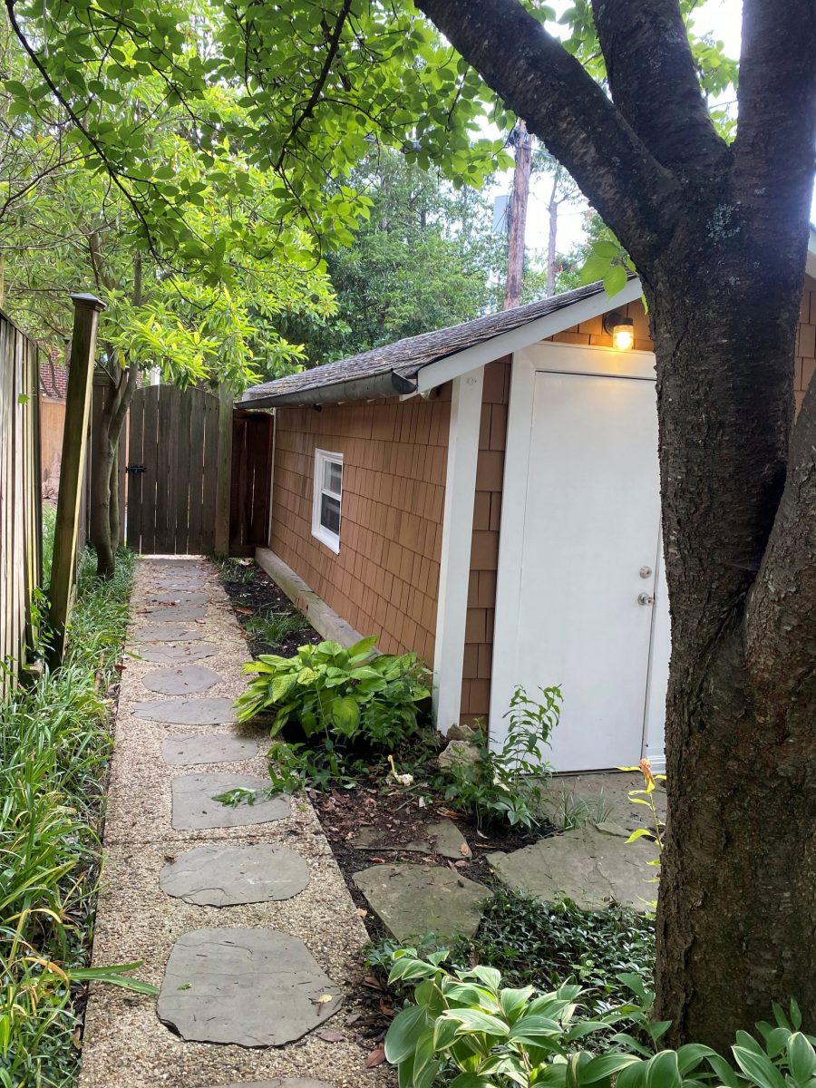 side of house with cedar shake siding and white trim Preview Image 2