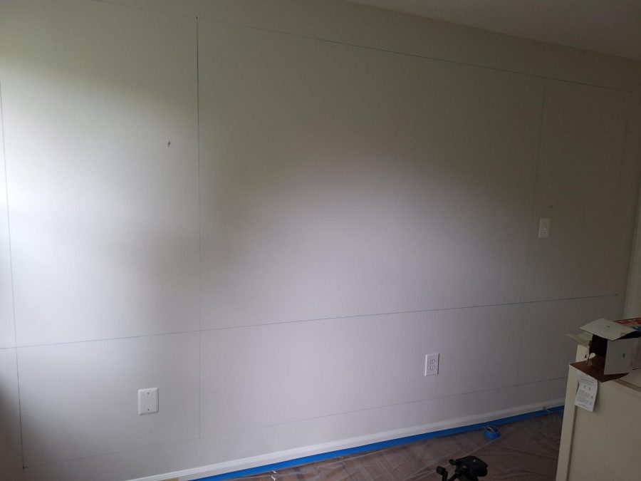 wall with drawn lines for trim project Preview Image 3