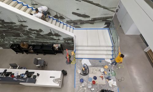 Taping Off Stairs for Epoxy