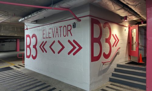 Parking Garage Stenciling