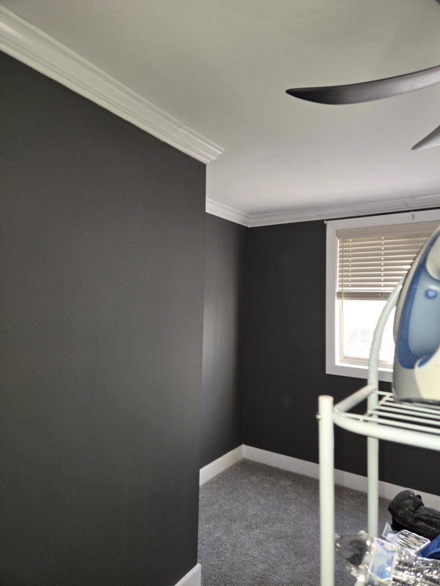 bedroom with dark painted walls Preview Image 1