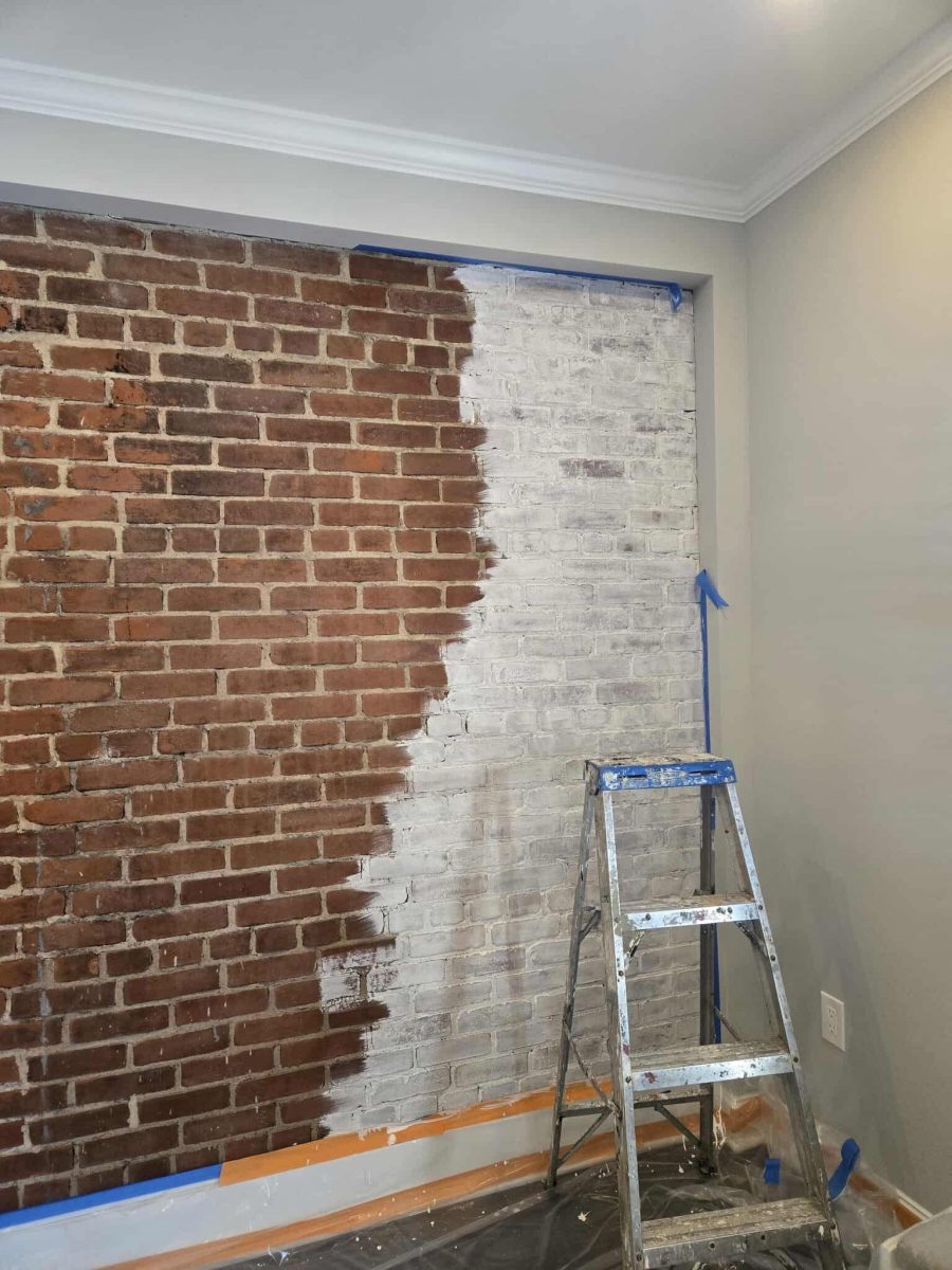 brick wall during whitewash Preview Image 5