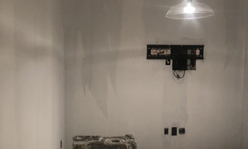 Conference Room Walls and Ceiling Primed