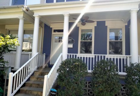 Stair Rails Painted white