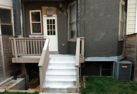 In progress row home painting