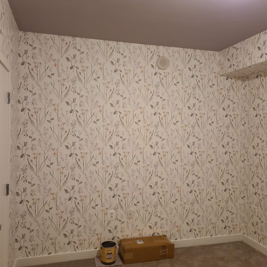 Floral Wallpaper Installation in Nursery Preview Image 4