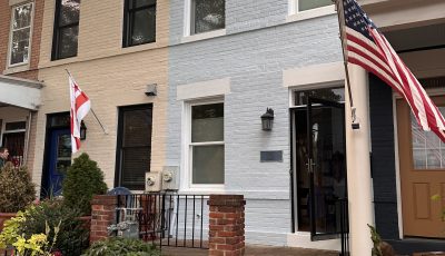 painted townhouse exterior