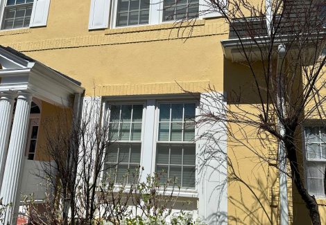 Brick and Stucco Front View Close Up