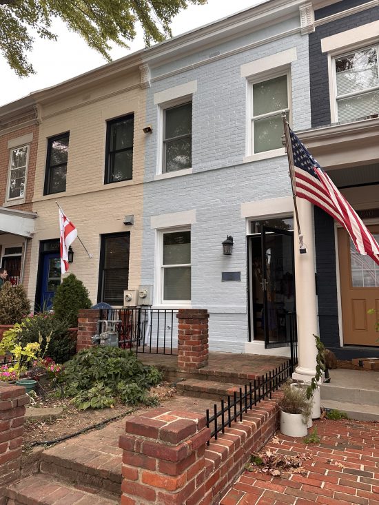 painted townhouse exterior