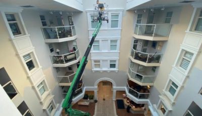 Commercial interior painting in independent living facility Waterloo, ON.