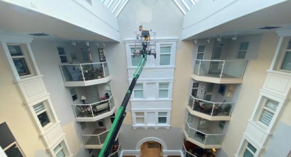 Commercial interior painting in independent living facility Waterloo, ON.