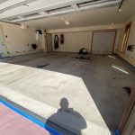 Garage floor coating before picture