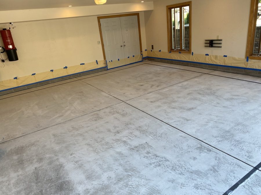 Garage floor coating in progress. Preview Image 2