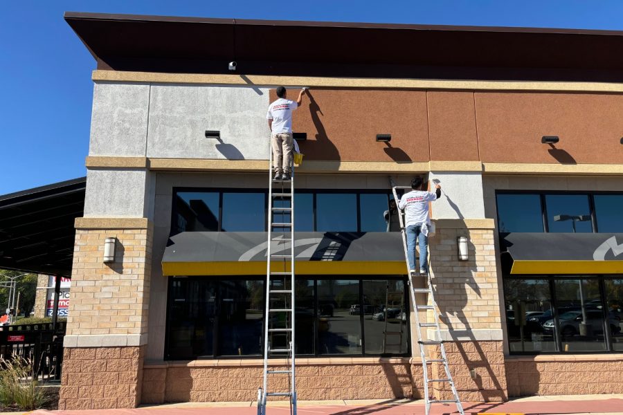 Retail Shops Case Study During photo men working on ladders Preview Image 6