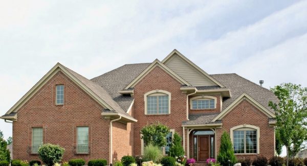 painted two story home